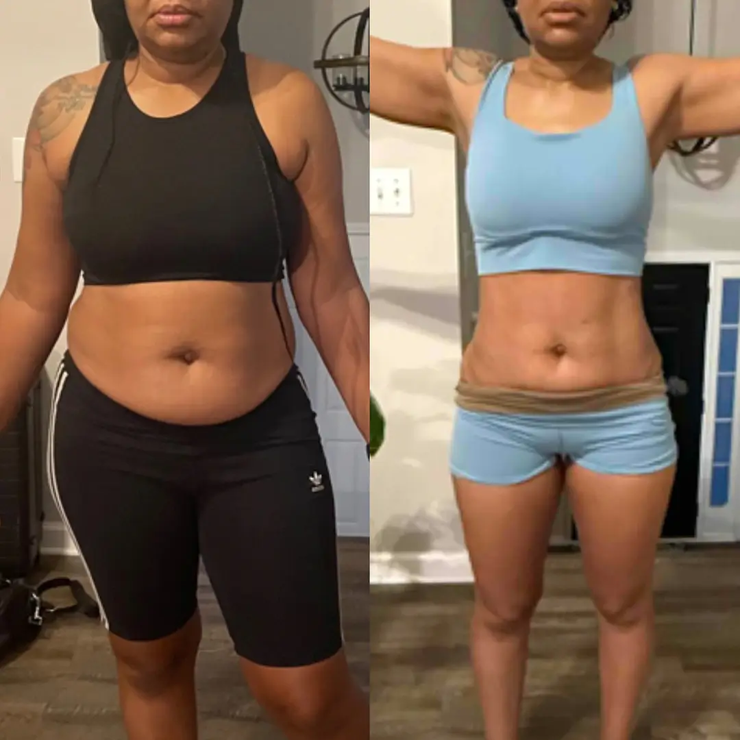 Black woman showing bfitness results