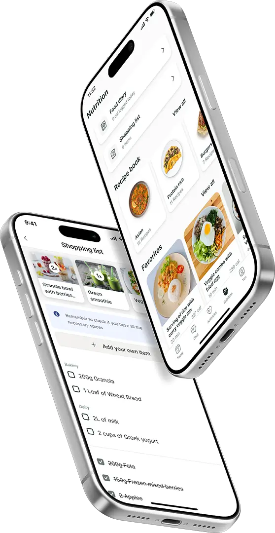 Fittuation app with nutrition features